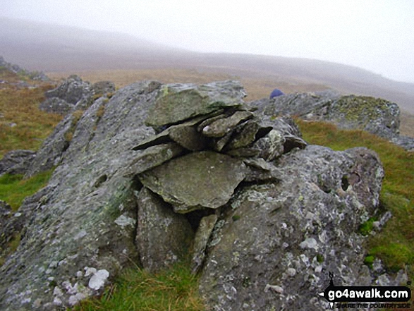 Walk c369 High Raise, Ullscarf and Grange Fell from Rosthwaite - High Saddle (Coldbarrow Fell) summit cairn