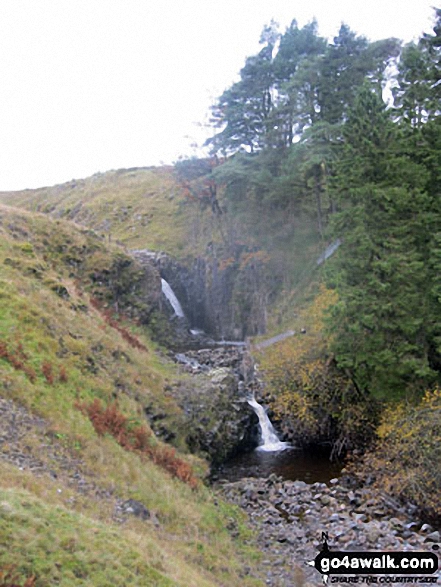 The River South Tyne waterfalls near Hole House Farm