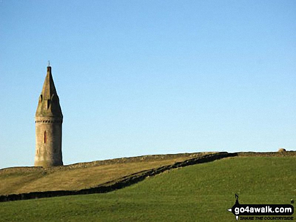 Hartshead Pike above Ashton-Under-Lyne