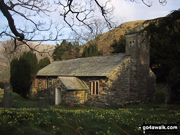 Walk c433 The St John's in the Vale Skyline from Legburthwaite - St John's in the Vale Church