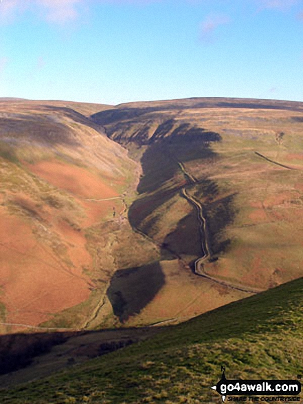 Brownber Hill (left), Threlkeld Side and Bluethwaite Hill (right) from Dufton Pike