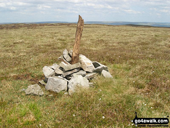 Walk du114 Three Pikes and Burnhope Seat from Burnhope Reservoir - The small cairn on Redgleam (Harwood Common)