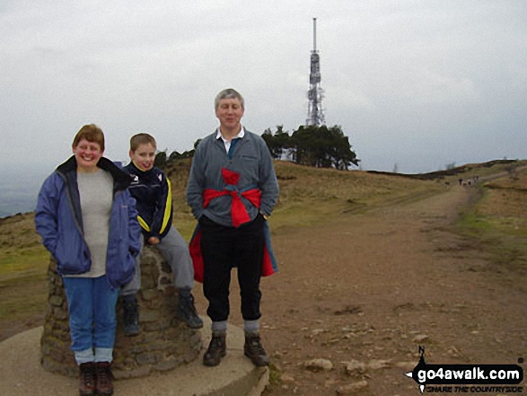 Mary, Jonathon and Me on The Wrekin in The Shropshire Hills Shropshire England