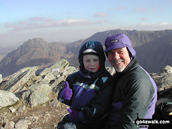 Me and grandson Kieran on Y Garn (Glyderau)