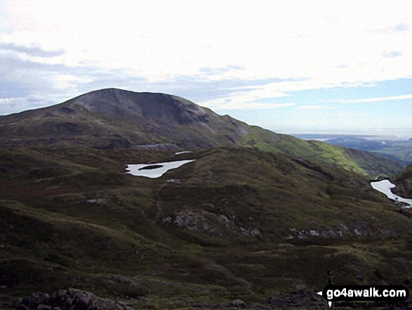 Llynnau Diffwys with Moelwyn Mawr beyond from near Llyn Yr Adar