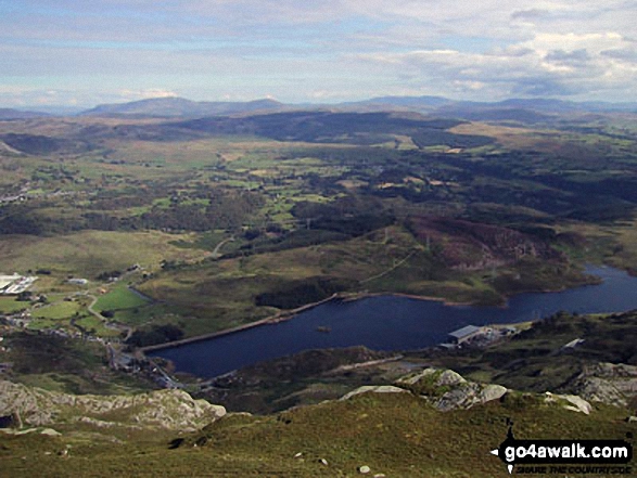 Tanygrisiau Reservoir from the summit of Moel-yr-hydd