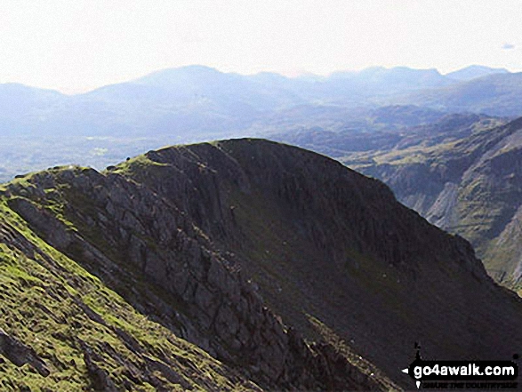 The north-west ridge of Molewyn Mawr from the summit of Moelwyn Mawr