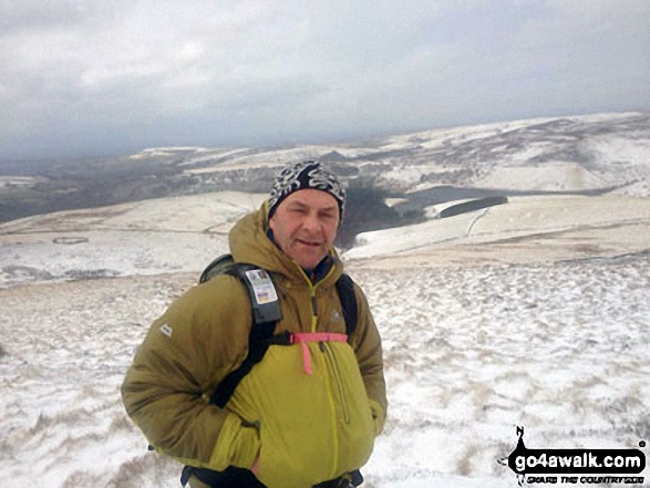 Walk d108 Edale Moor (Kinder Scout) and Crookstone Knoll (Kinder Scout) from Edale - A snowy mothers day on Kinder Scout