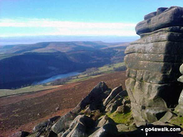 Bleaklow with Derwent Reservoir below from White Tor (Derwent Edge)