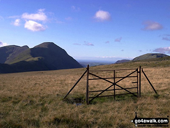 Walk c456 Fleetwith Pike, Hay Stacks, Brandreth and Grey Knotts from Honister Hause - Gate on Brandreth