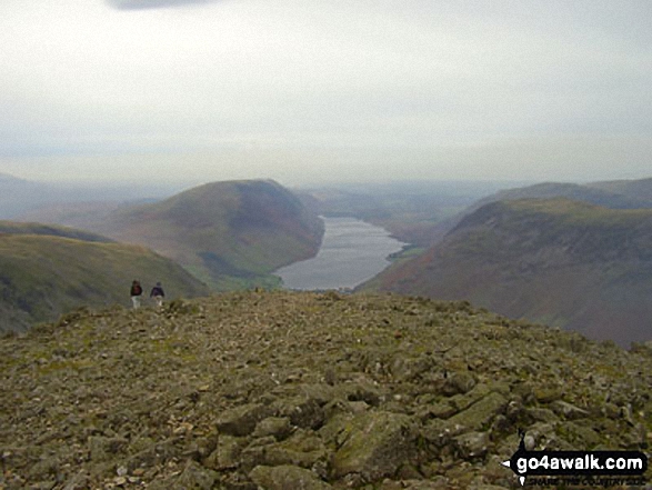 Wast Water with Illgill Head (left) and Yewbarrow (right) from Great Gable summit