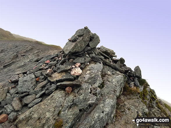 The cairn on the summit of Meall nan Tarmachan