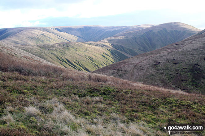 Yarlside (left) and The Calf (right) from Simon's Seat (Howgills)