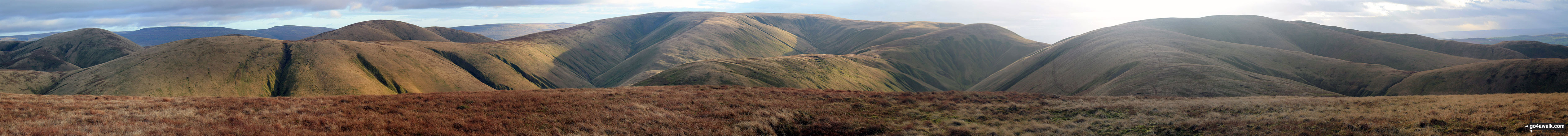 Panorama of the Howgill Fells from Simon's Seat (Howgills)