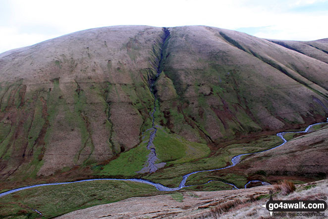 Walk c180 The Howgills from Low Carlingill Bridge - Hazelgill Knott from Simon's Seat