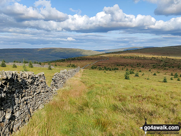 Walk ny146 High Green Field Knott (Cosh Knott) from Horton in Ribblesdale - Looking towards Horse Head Moor from High Green Field Knott