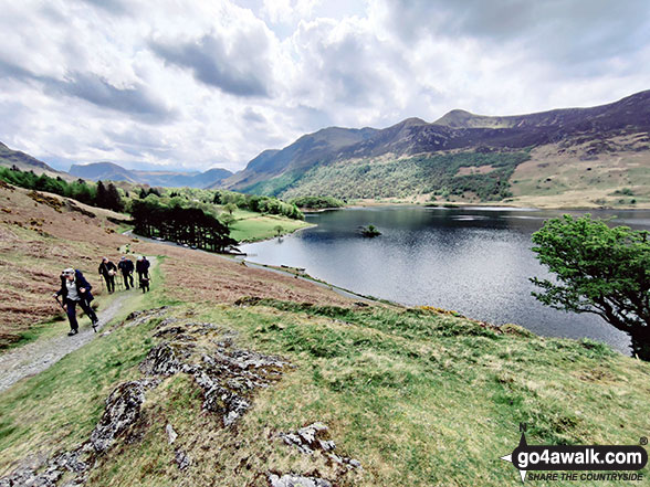 Walk c196 Grasmoor and Rannerdale Knotts from Lanthwaite Green - Climbing Rannerdale Knotts from Crummock Water