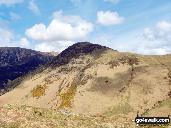 Walk c196 Grasmoor and Rannerdale Knotts from Lanthwaite Green - Wandope from Rannerdale Knotts