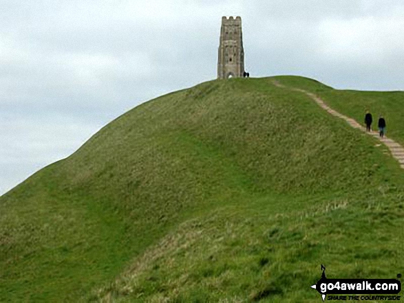 Walk Glastonbury Tor walking UK Mountains in   Somerset, England