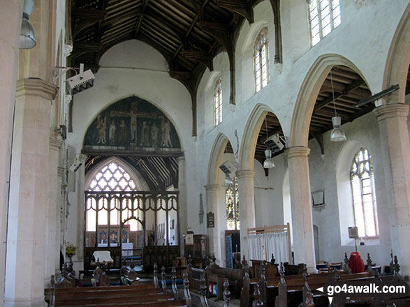 Walk nf196 How Hill from Ludham - Inside St Catherine's Church, Ludham