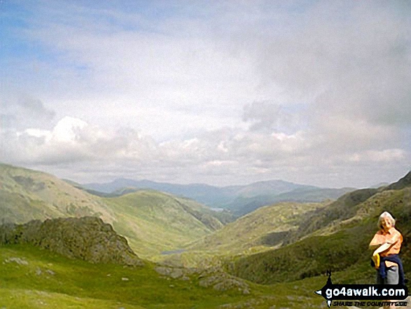 Walk c453 The Scafell Mountains from Wasdale Head, Wast Water - North from the Corridor Route en-route to Scafell Pike