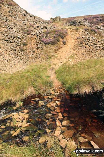 Crossing the River Dane in Danebower Quarries