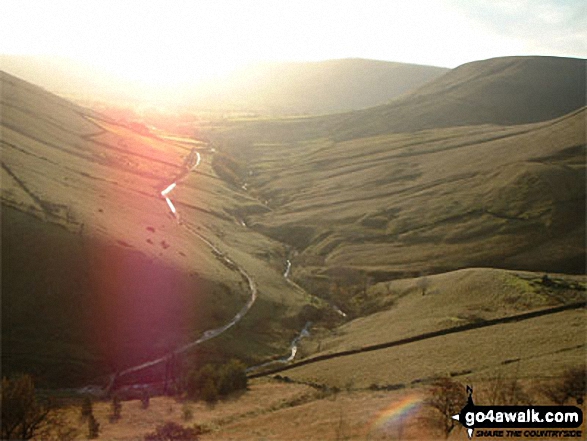 The Pennine Way to Upper Booth from the top of Jacob's Ladder (Edale)