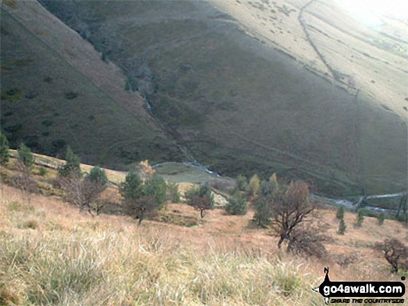 The River Noe and The Pennine Way from the top of Jacob's Ladder (Edale)