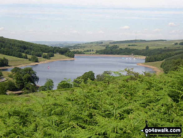 Walk d221 Shining Tor and Windgather Rocks from Errwood Reservoir, The Goyt Valley - Errwood Reservoir in the Goyt Valley