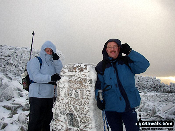 Me And Daughter Katy on Scafell Pike in The Lake District Cumbria England