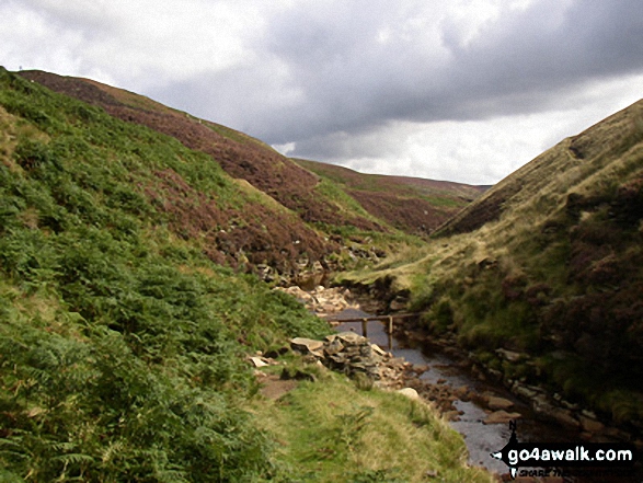 Walk d201 Seal Stones (Kinder Scout) and Seal Edge from Birchin Clough - River Ashop