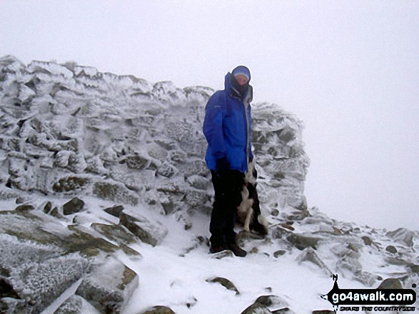 Mick Fox Scafell Shelter on Scafell Pike in The Lake District Cumbria England