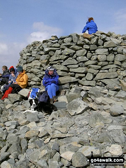 Walk c215 Scafell Pike from Seathwaite (Borrowdale) - Scafell Pike Summit