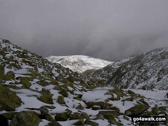 Ice on Scafell Pike