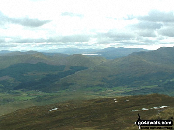 A distant view of Cadair Idris and The Rhinogs from the SE ridge of Carnedd Moel Siabod