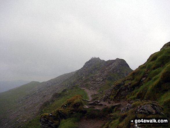 Walk c427 Helvellyn via Striding Edge from Patterdale - On a very wet Striding Edge