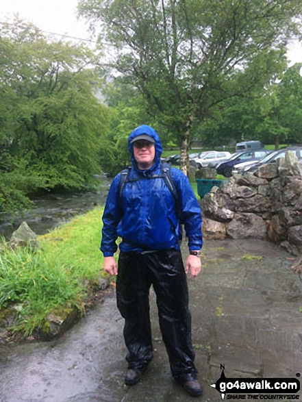 Walk c193 Dowthwaitehead from Aira Force - A very grumpy Shaun post walk in Glenridding after scaling Helvellyn via Striding Edge on a very, very wet day!