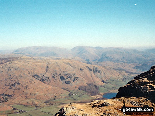 Walk c303 Swirl How and Wetherlam from Little Langdale - Little Langdale from Wetherlam