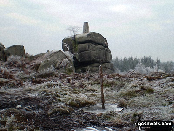 Lindley Moor summit trig point