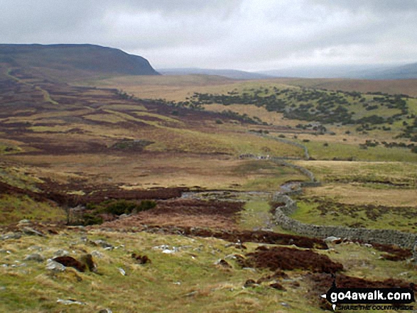 Cronkley Scar from The Pennine Way in Upper Teesdale near High Force