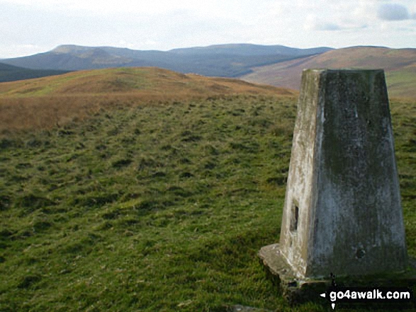 Penchrise Pen summit trig point, Teviotdale