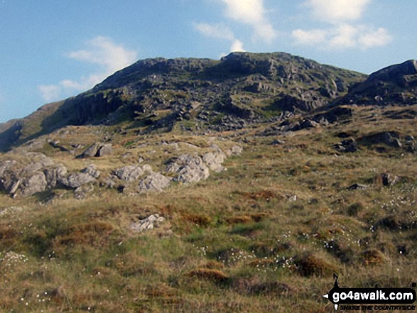 Pen Cor-maen (right) from the junction of Cwm Gwerin with Afon Hengwm