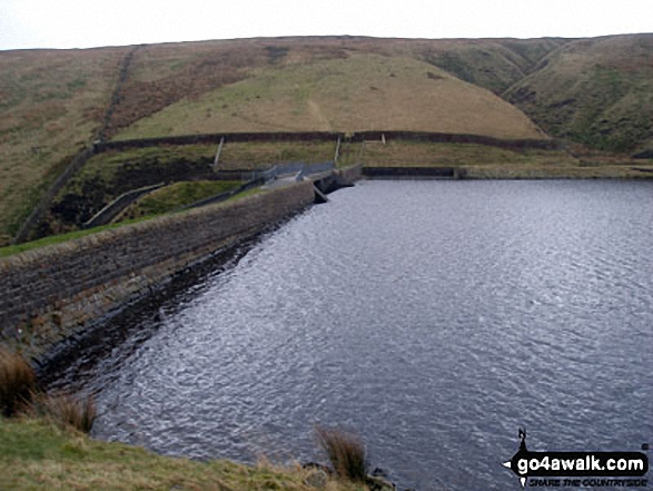 Walk l100 Pendle Hill from Barley - Upper Ogden Reservoir Dam