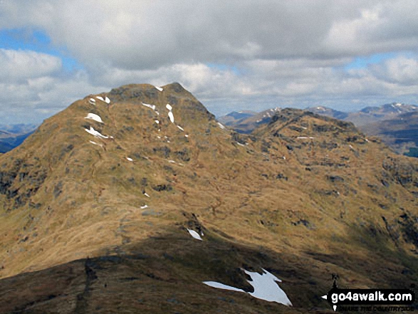 Cruach Ardrain (left) and Stob Garbh (Cruach Ardrain) (right) from the summit of Beinn Tulaichean