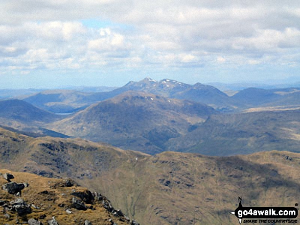 Ben Vane, Beinn Ime and Beinn Narnain from the summit of Cruach Ardrain