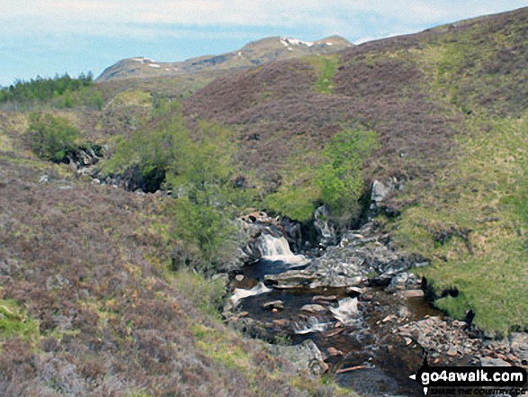 Allt Riobain with Meall Glas (Glen Lochay) and Beinn Cheathaich in the distance