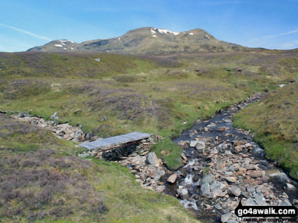 Allt Riobain with Meall Glas (Glen Lochay) and Beinn Cheathaich on the horizon