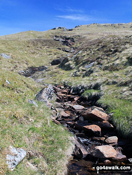 Unnamed Scottish burn on moorland above Kirkton Farm near Crainlarich