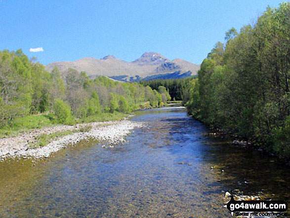 River Fallan near Kirkton Farm near Crainlarich with Cruach Adrain