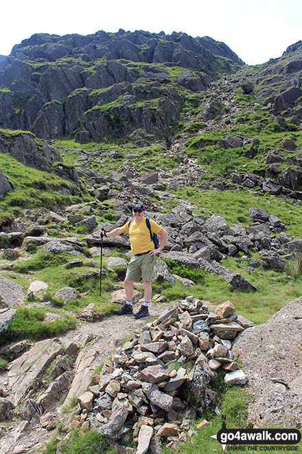 Half-way up Pavey Ark